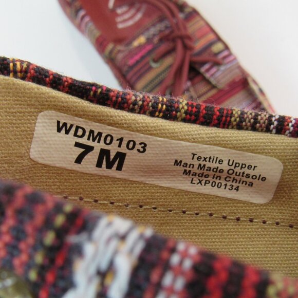 Twisted X Boots Red/Multi Women's Boat Shoes Driving Mocs D Toe Size 7 - Picture 10 of 11